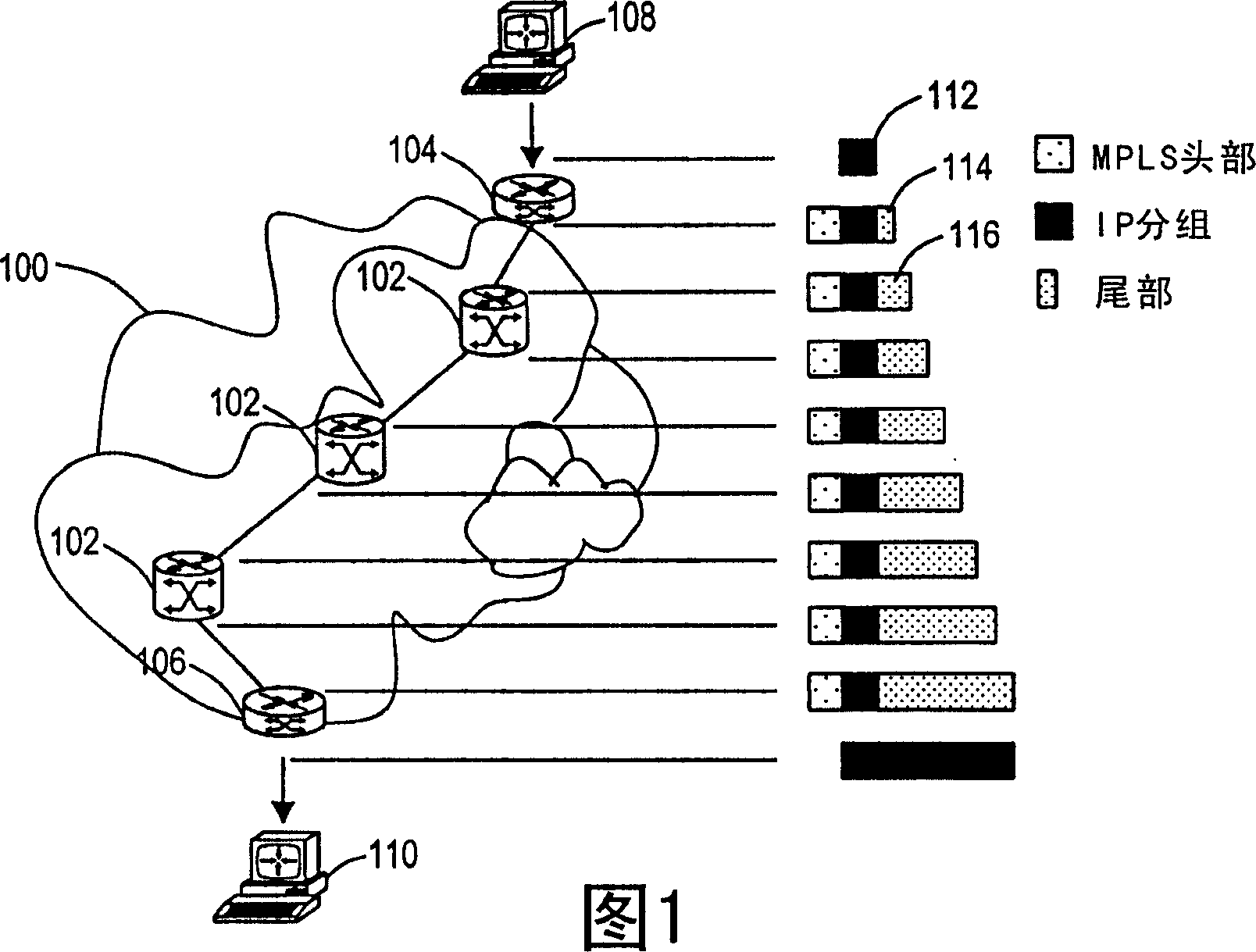 Method of generating a monitoring datagram