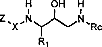 Acetyl 2-hydroxy-1, 3-diaminoalkanes