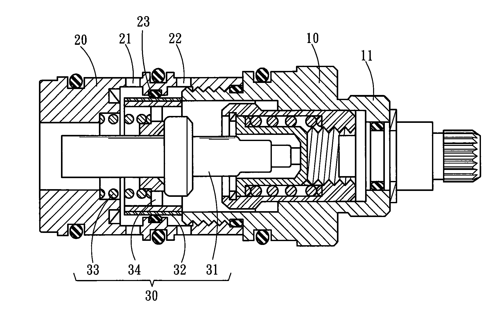 Thermostatic valve control structure