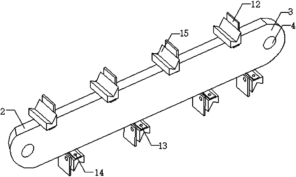 Automated material conveying device for hardware stamping parts