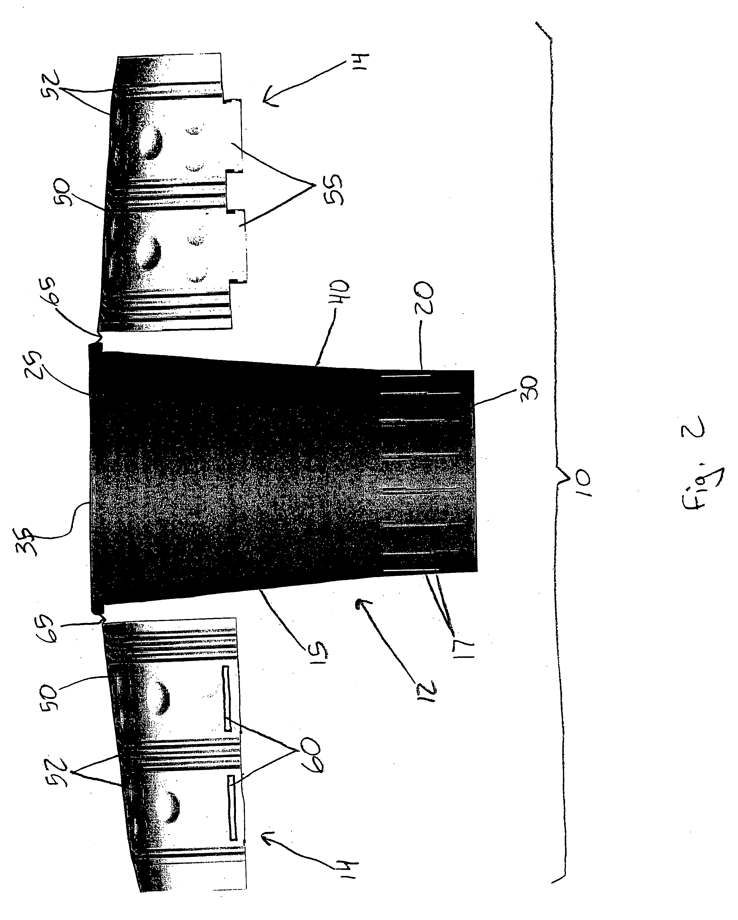 Unitary double walled container and method for making
