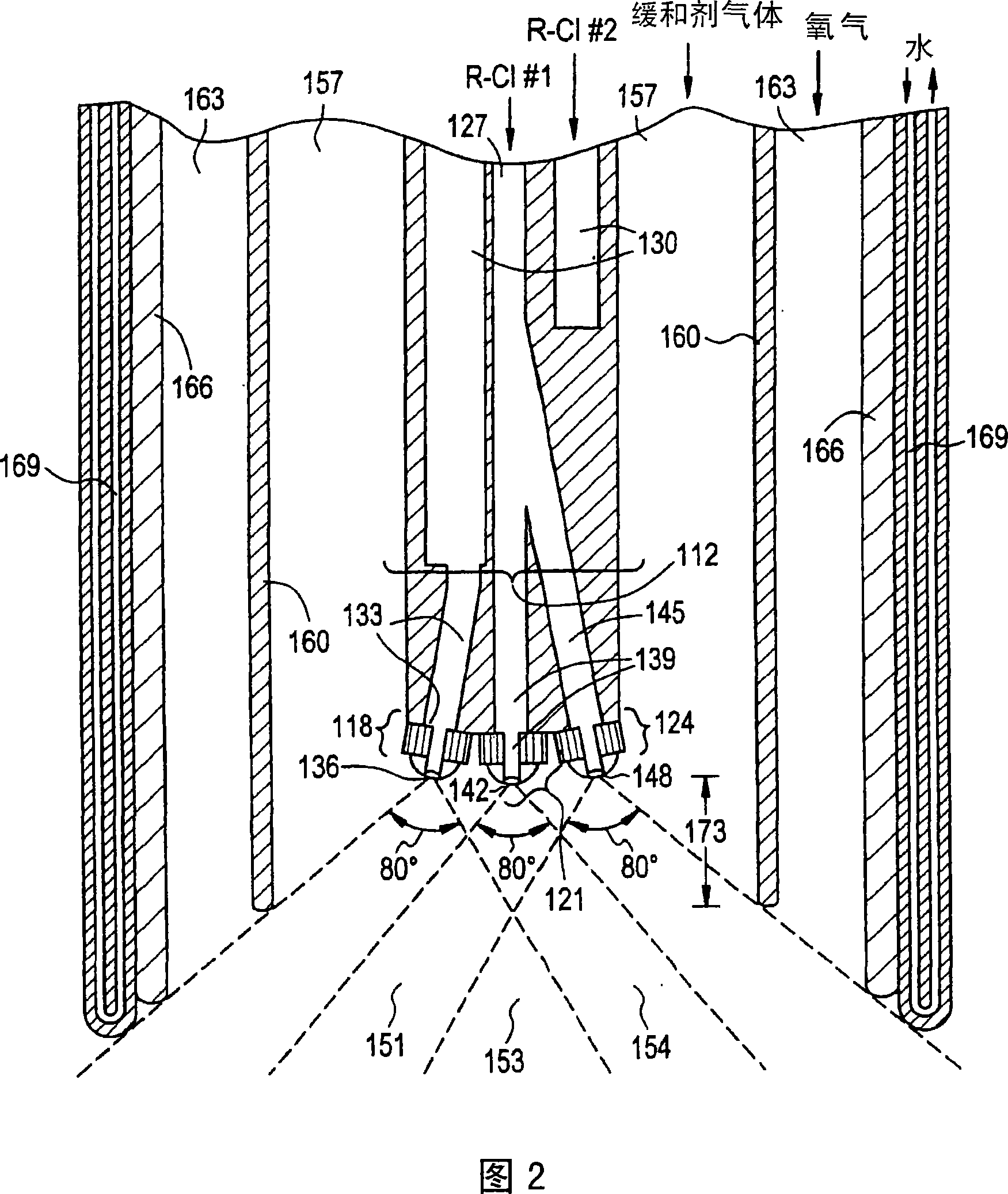 Feed nozzle assembly and burner apparatus for gas/liquid reactions