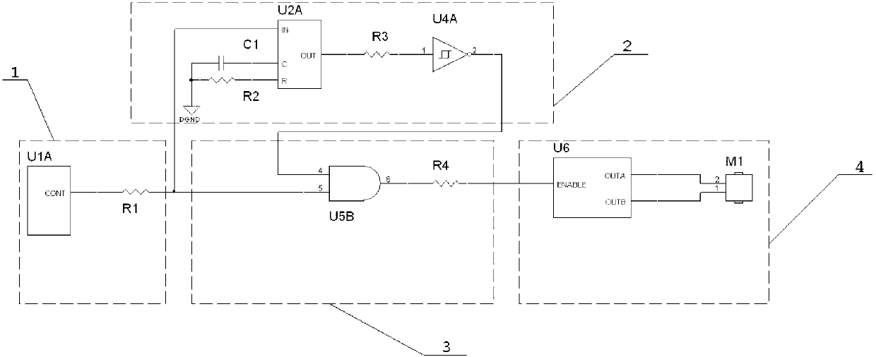 ATM (automatic teller machine) intermittent running power device protection circuit