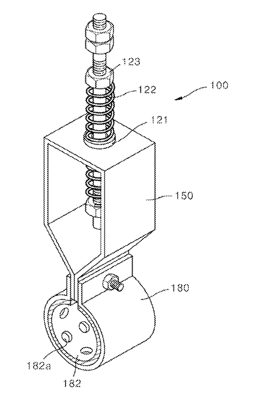 Hanger-type vibration isolating device