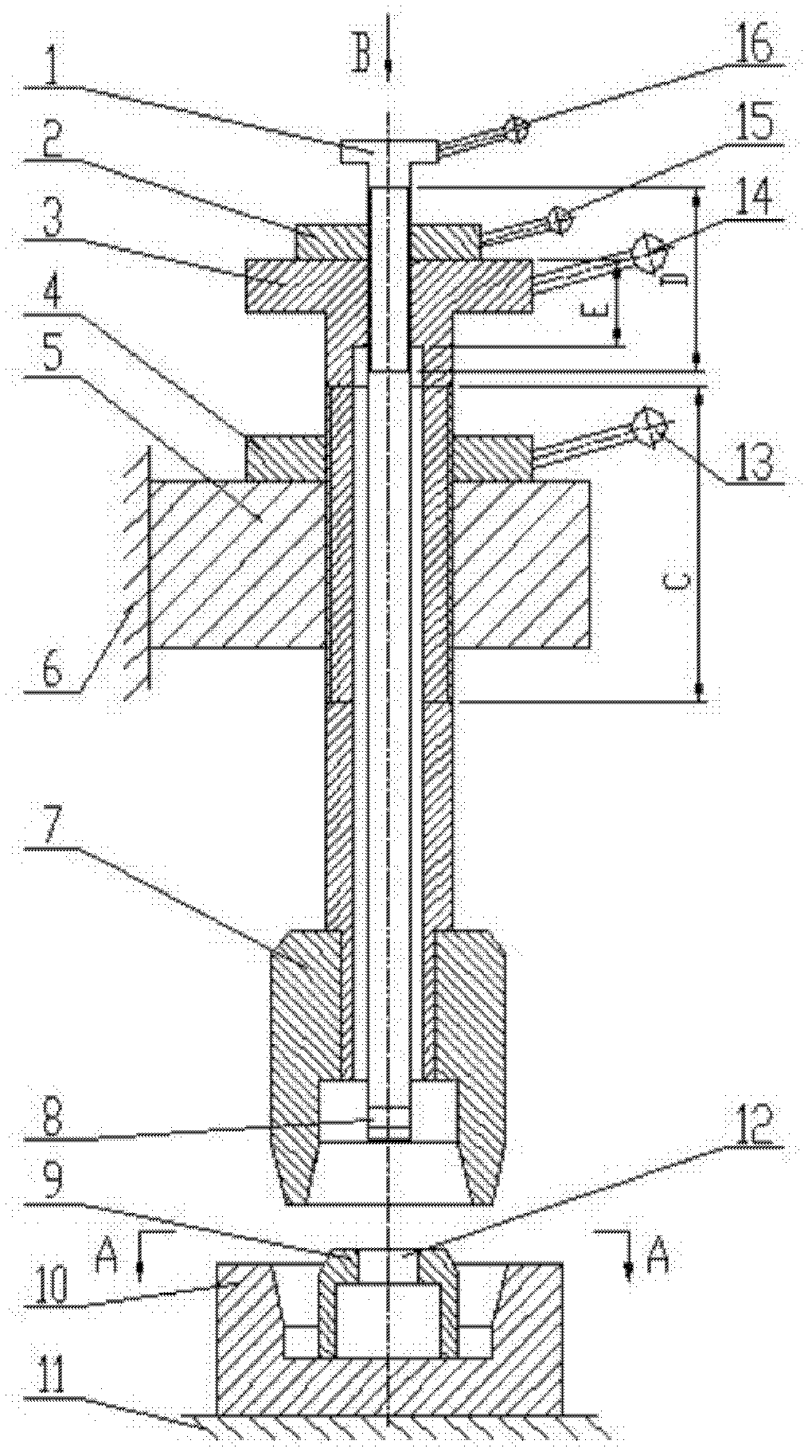 Screwing-in anchoring device for crane