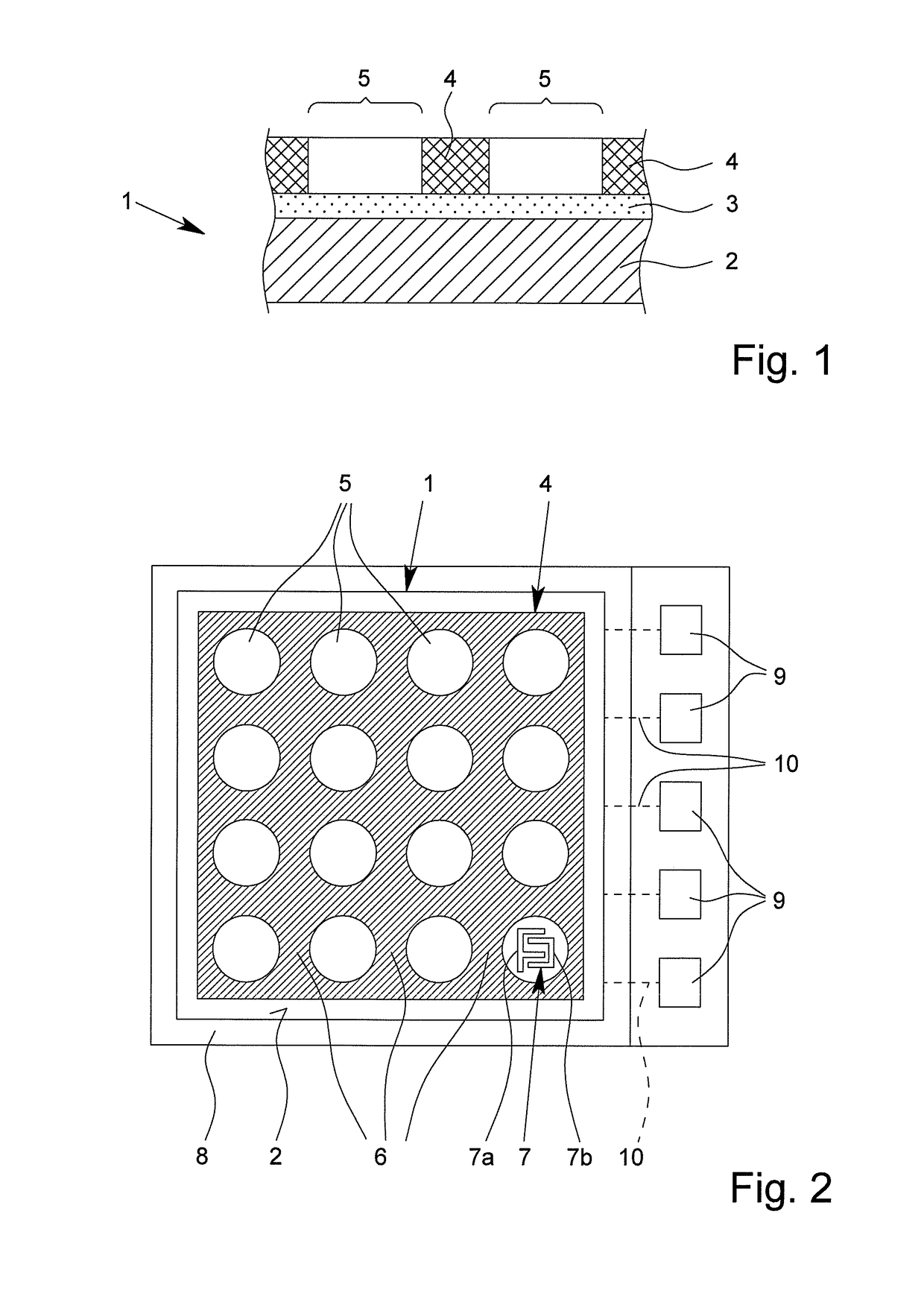 Method for producing a plurality of measurement regions on a chip, and chip having a plurality of measurement regions