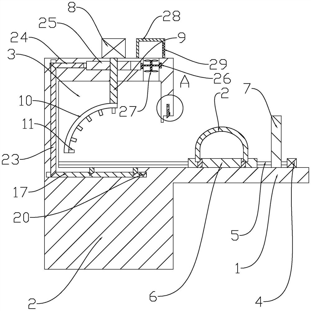 A quartz crucible surface coating device