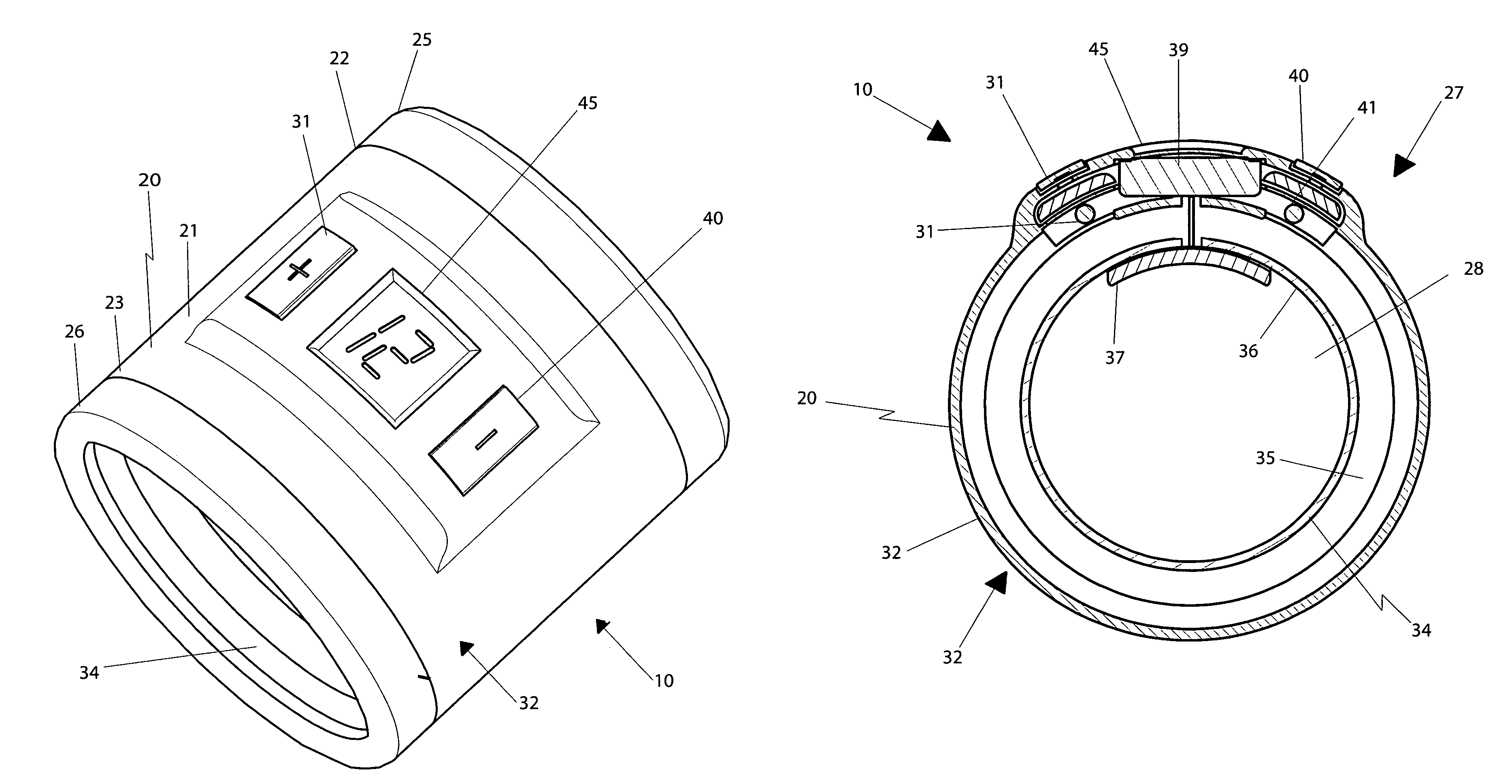 Digital ring sizing device and associated method