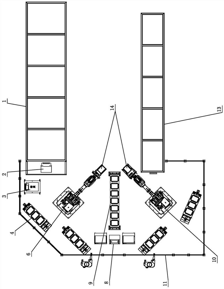 A loading and unloading system for electroplating line