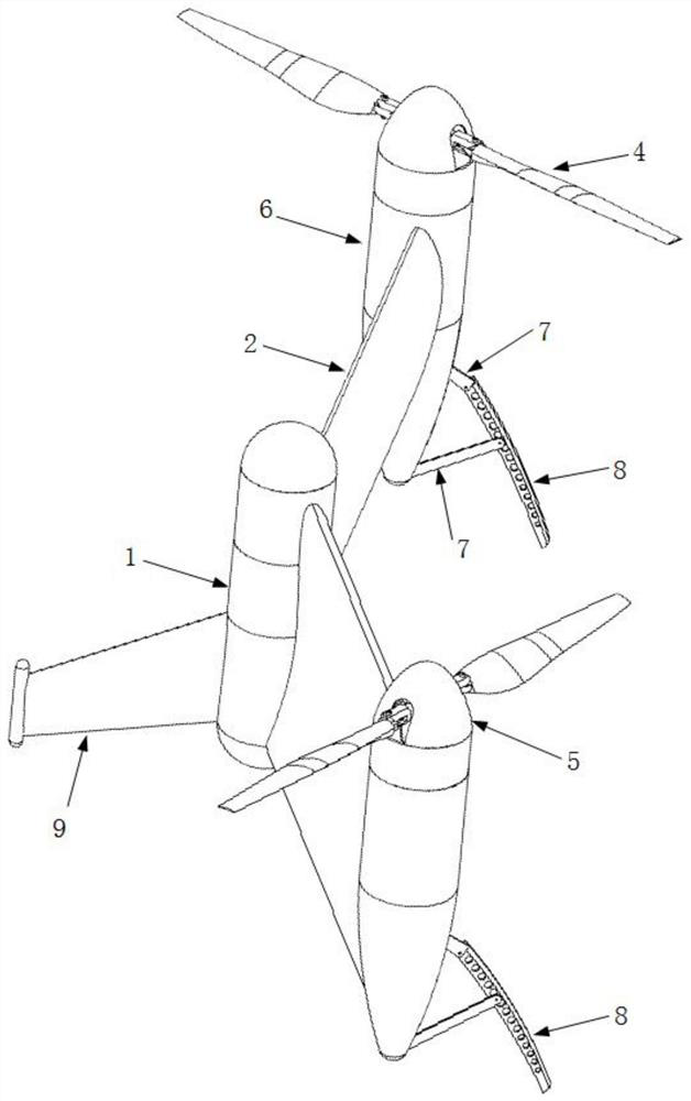 Folding-wing dual-rotor aircraft and control method thereof