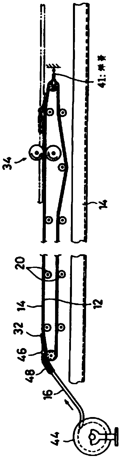 Cable laying construction method and device