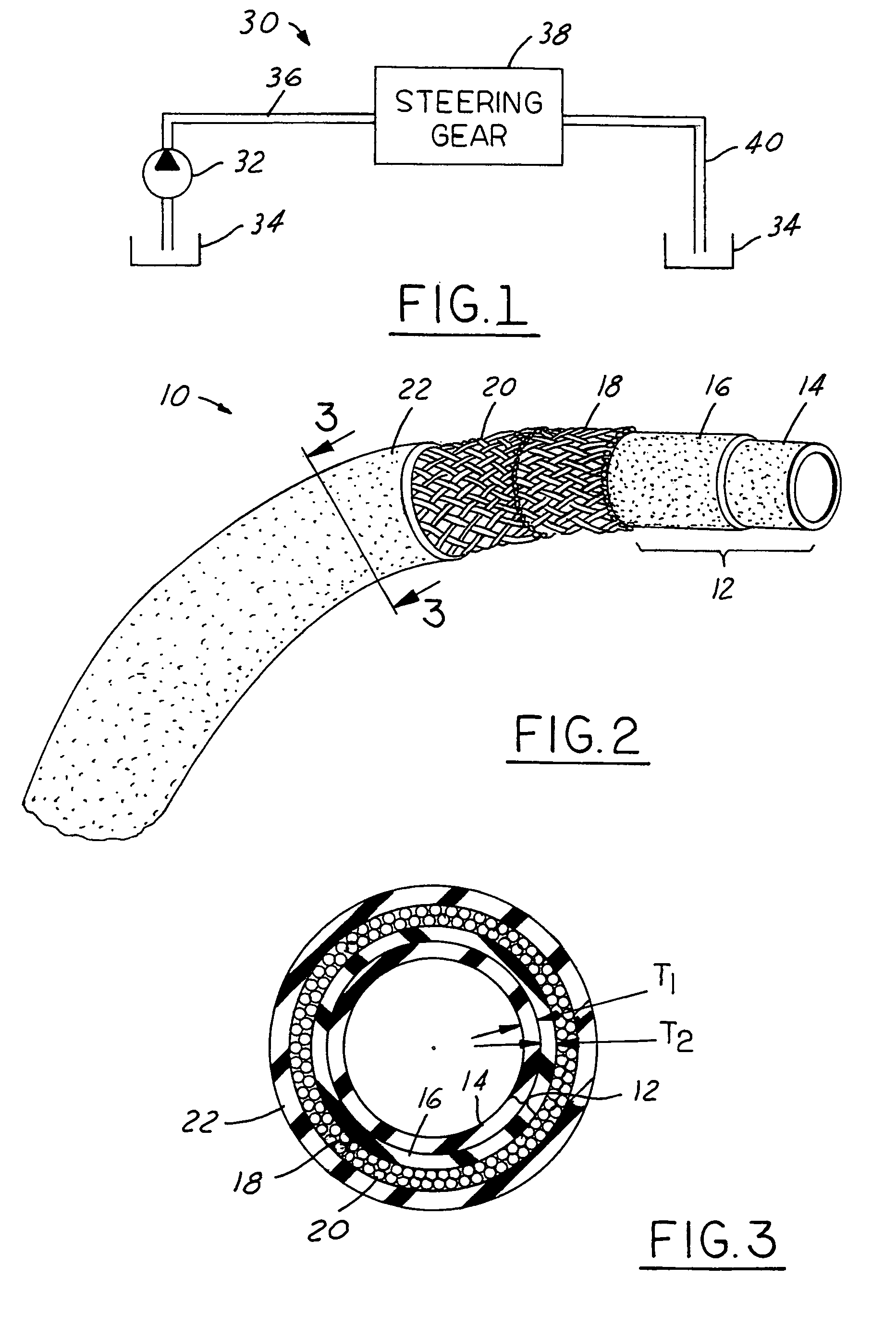 Fluid-borne noise suppression in an automotive power steering system