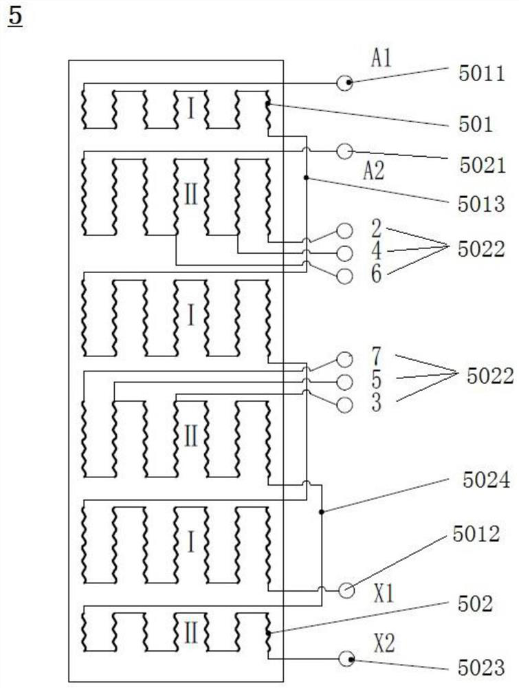 Dry-type grounding transformer with adjustable zero-sequence impedance