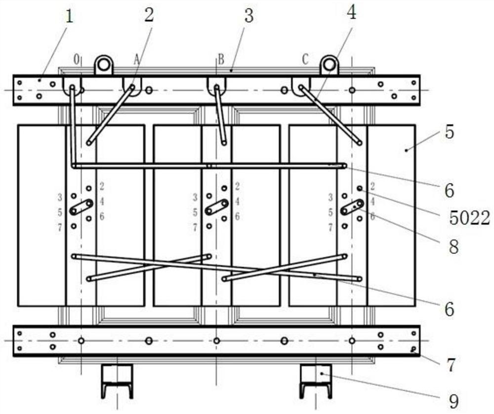 Dry-type grounding transformer with adjustable zero-sequence impedance