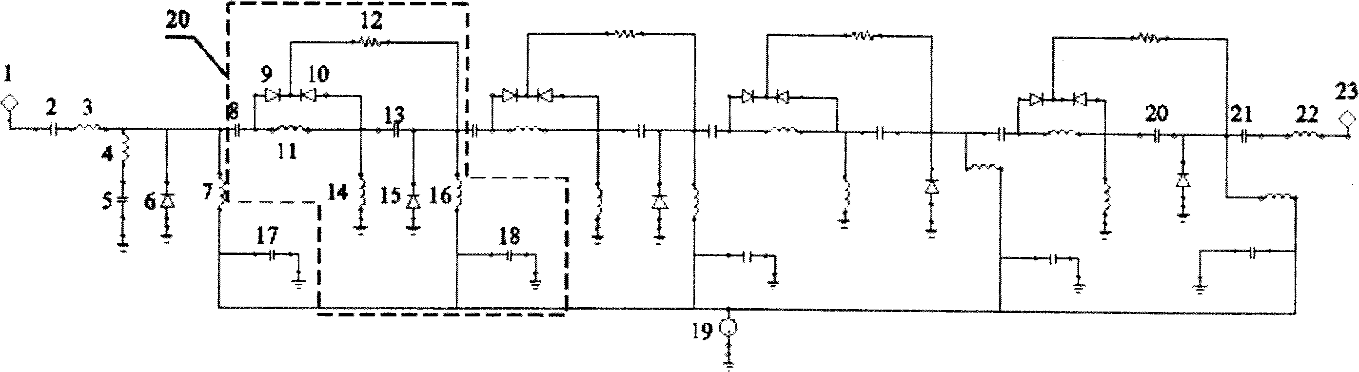 LC elliptic function electrically-tunable filter