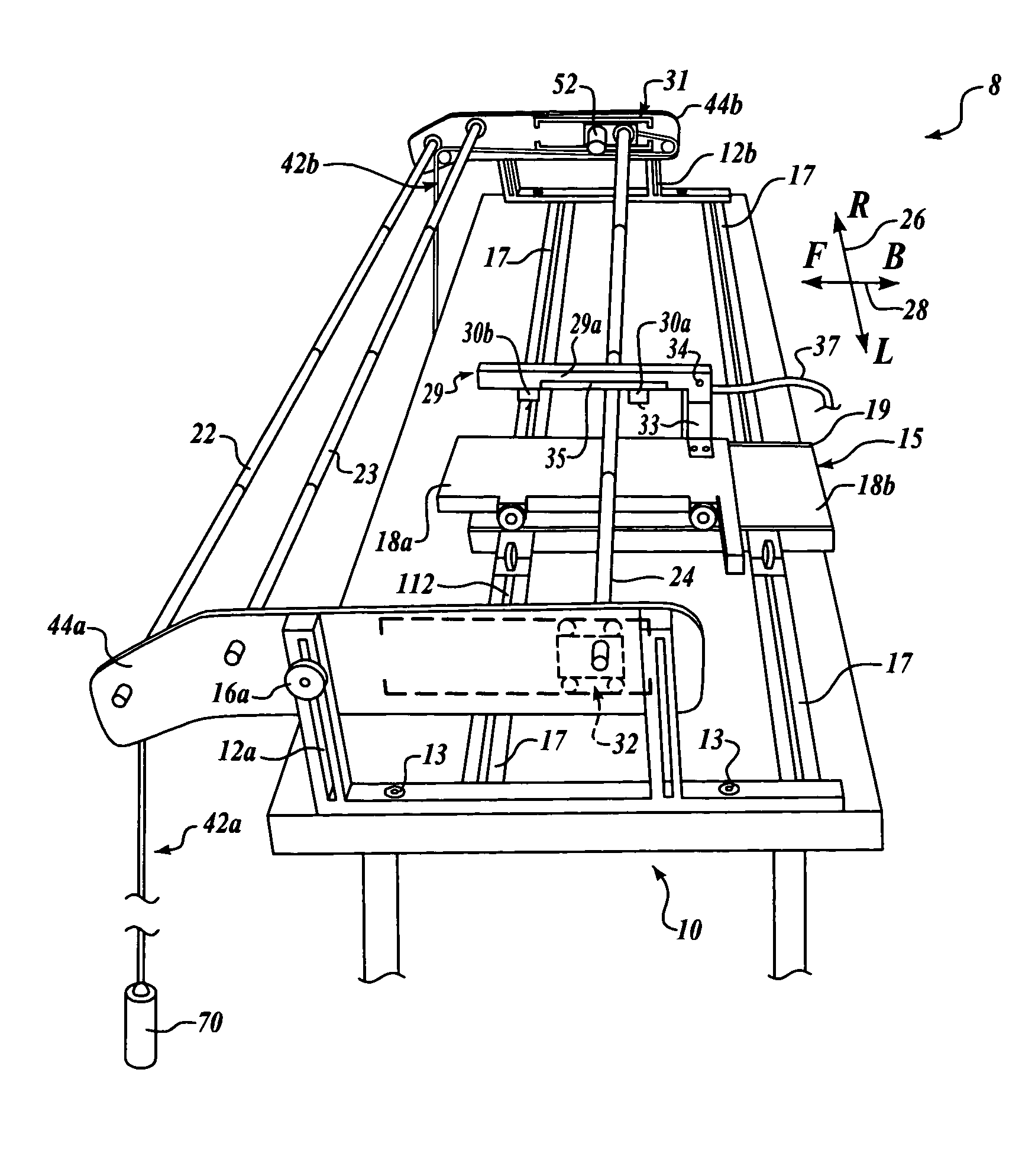 Movable quilting work area system and method