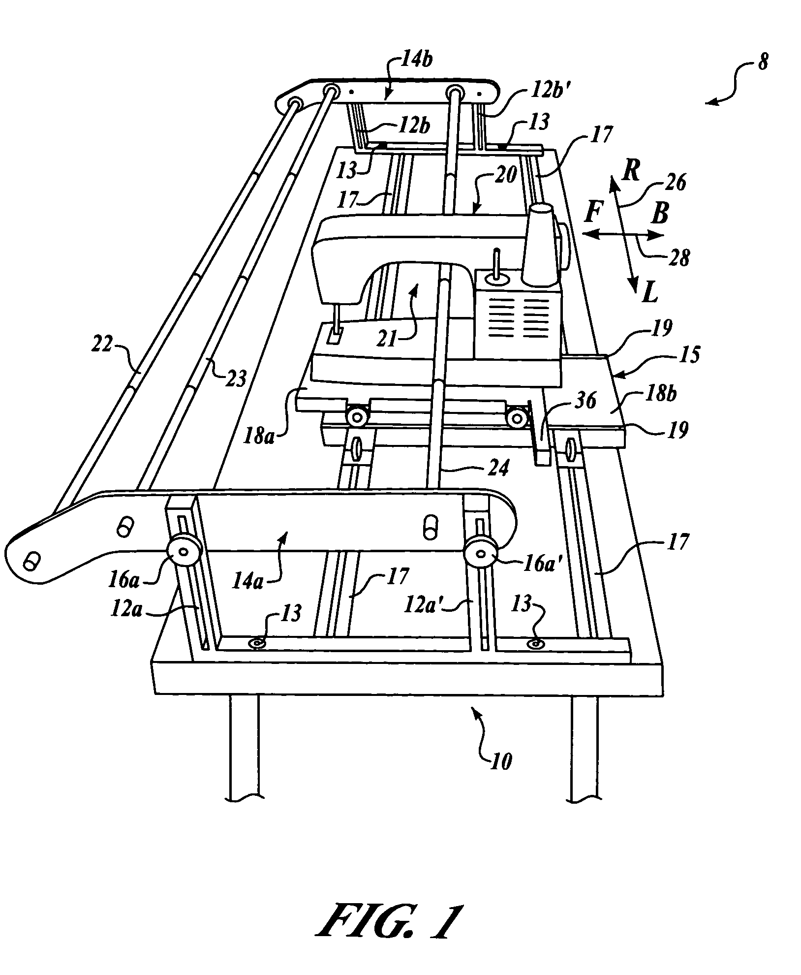 Movable quilting work area system and method