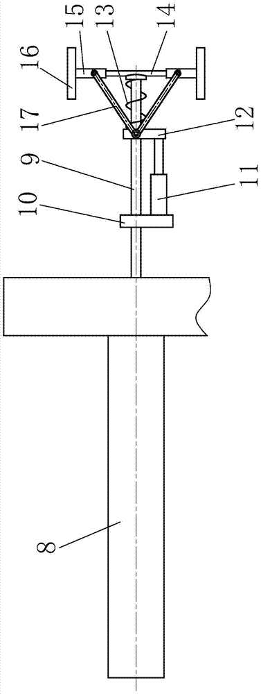 A correction device for a three-air channel for a ship