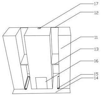 Device for measuring wave dissipation performance of straight wall type permeable breakwater