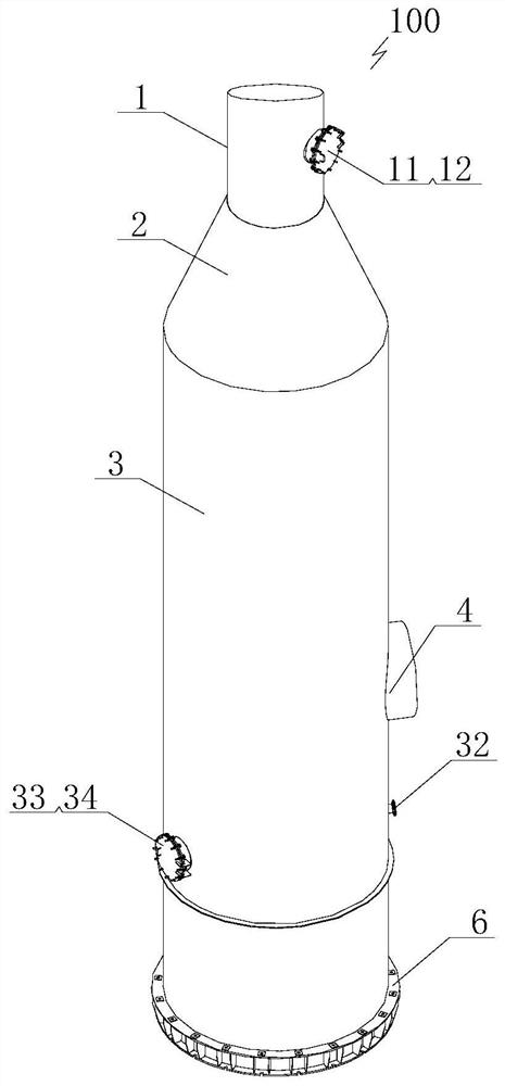 Saturated flue gas cyclone demisting tower