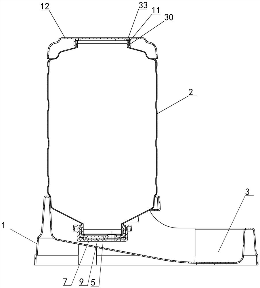 Disassembly-free water-adding self-flowing water dispenser for pet dogs