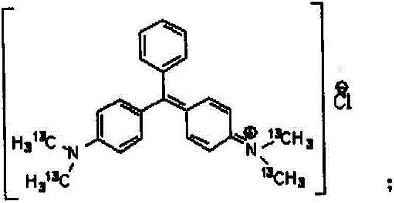 Synthesis method for stable isotope labeled malachite green