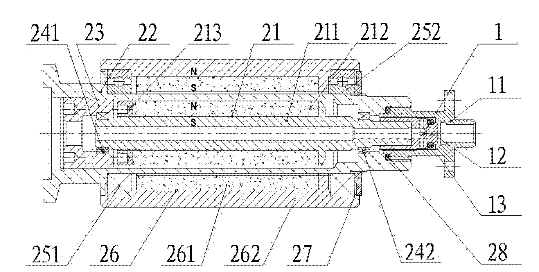 Sealing bayonet device for vacuumizing