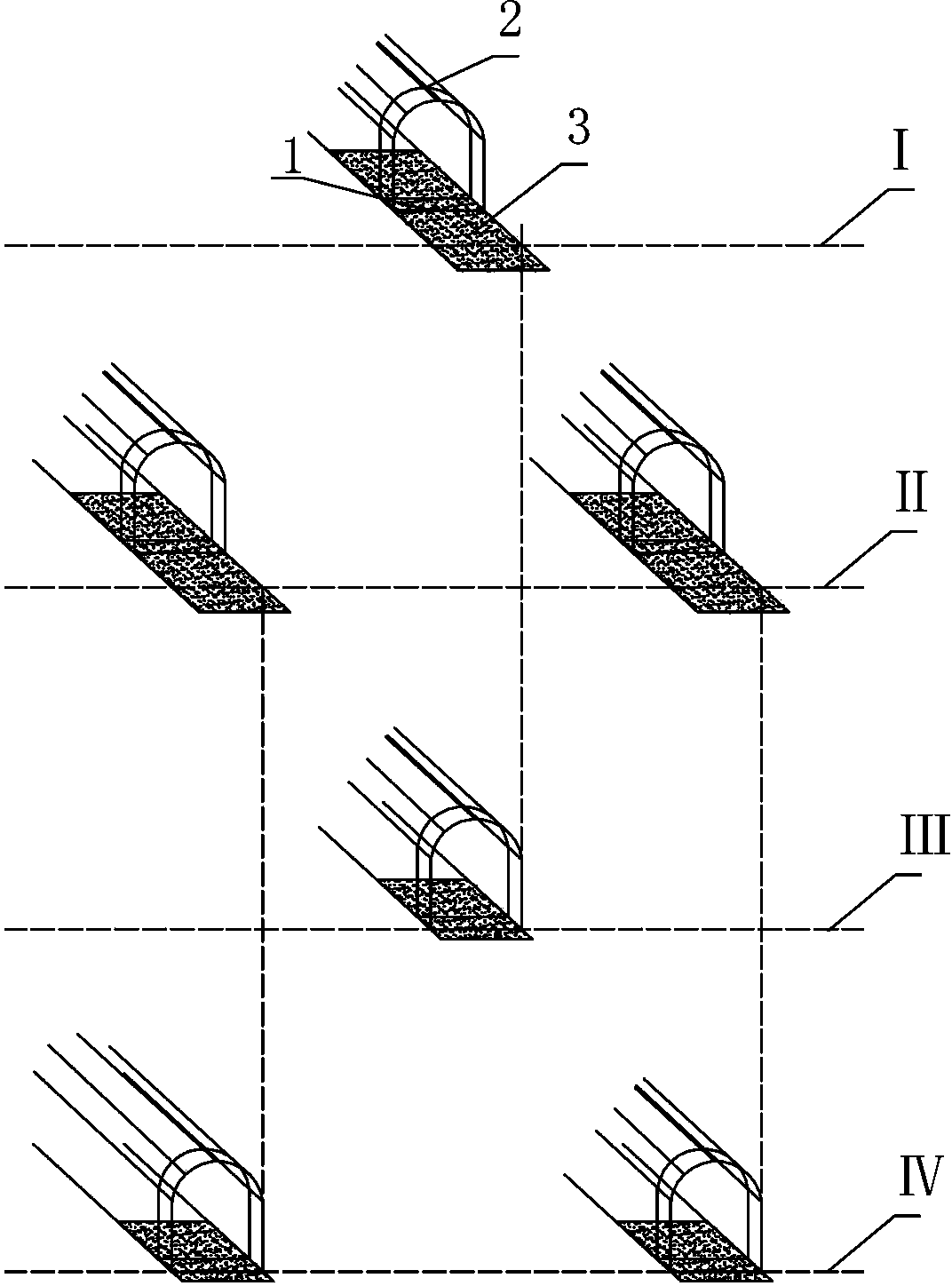 End ore-drawing caving mining technology with steel concrete composite man-made false roofs