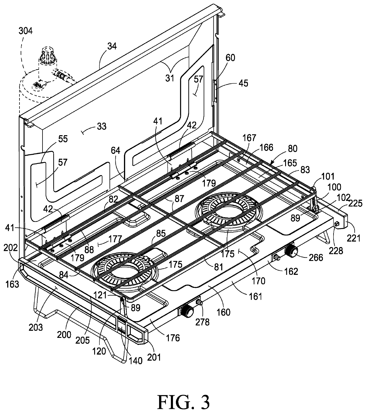 Collapsible camp stove