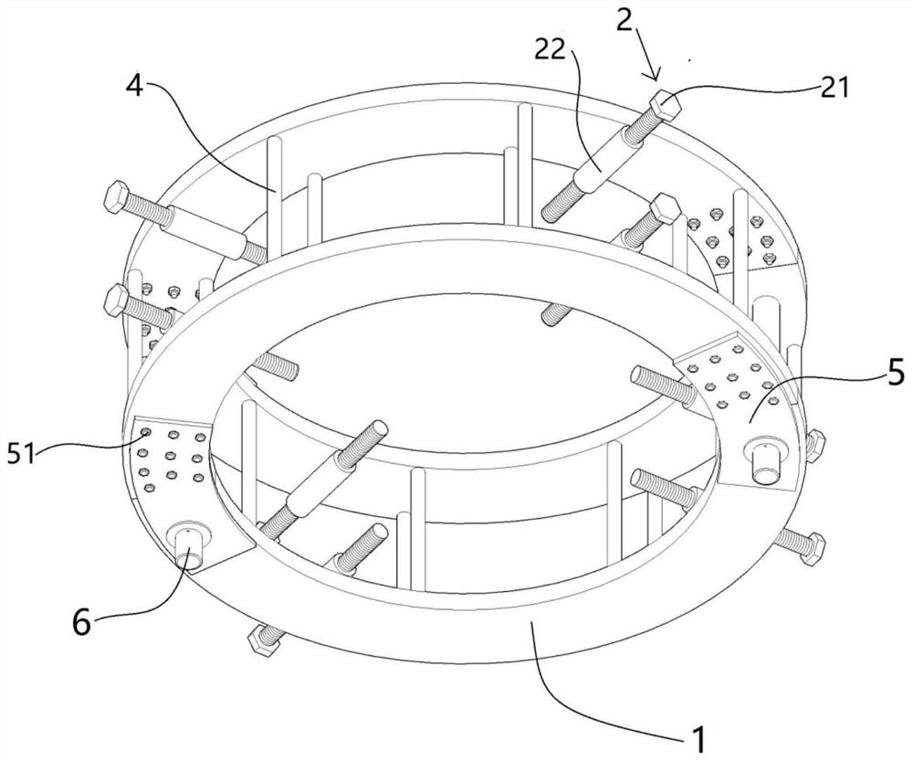 Annular alignment device and rapid alignment method for coaxial butt joint of steel pipes