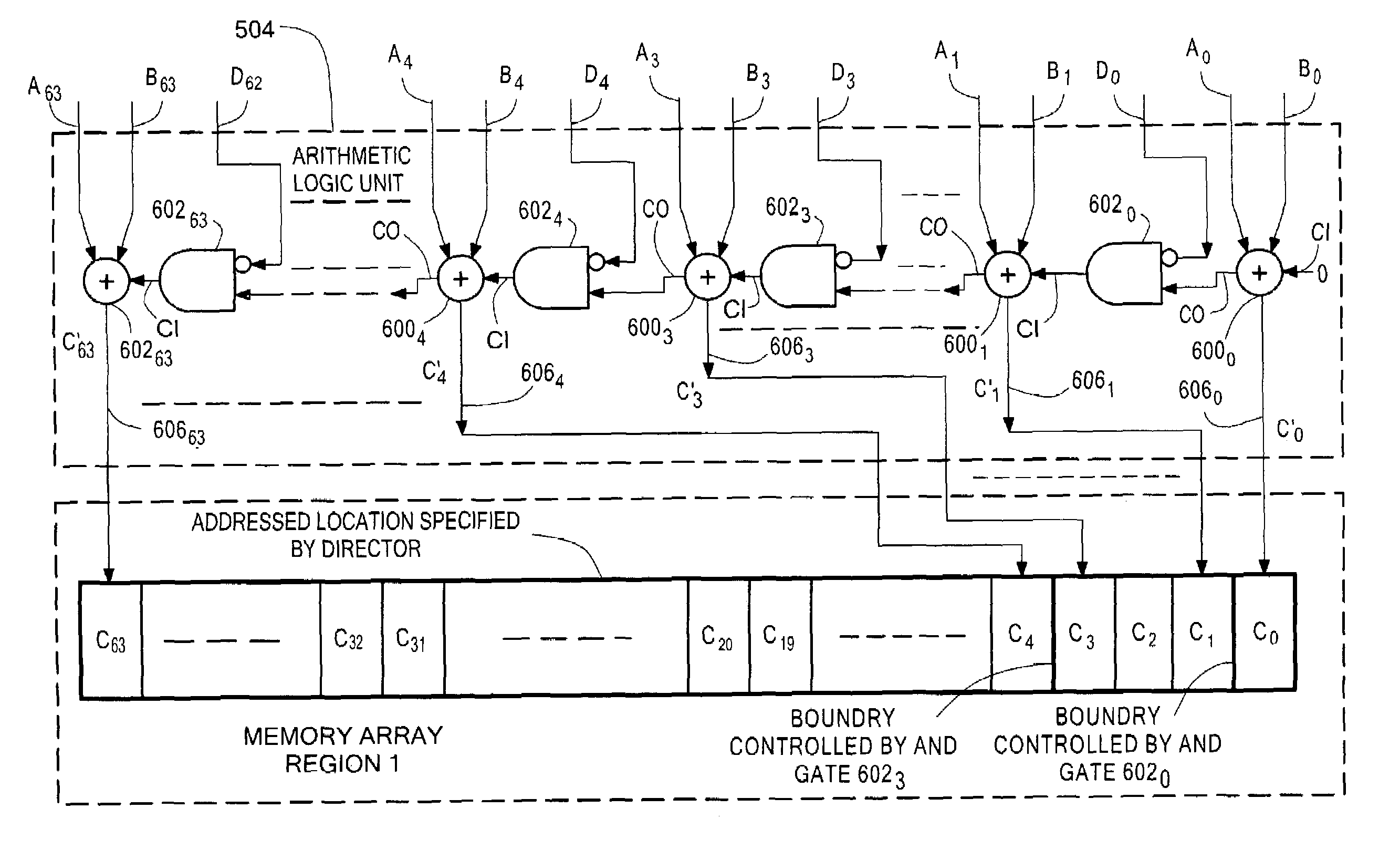 Data storage system having atomic memory operation