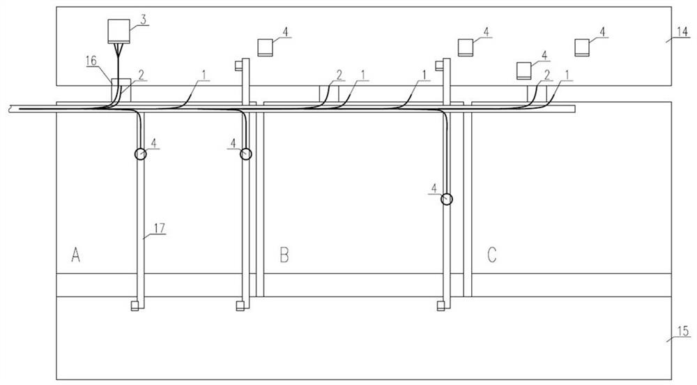 A multi-parameter sensing transformer optical fiber sensor installation and layout method