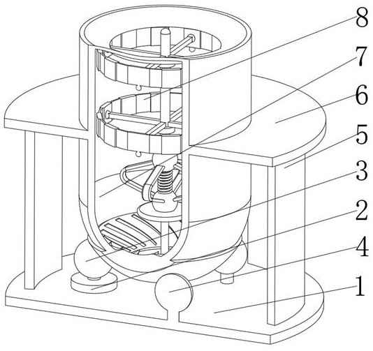 A fan mesh cover processing device