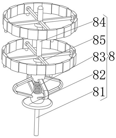 A fan mesh cover processing device