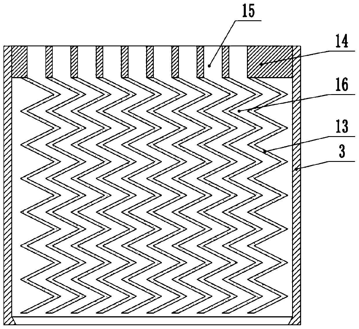 Magnetic adsorption separation device for metal powder waste residues