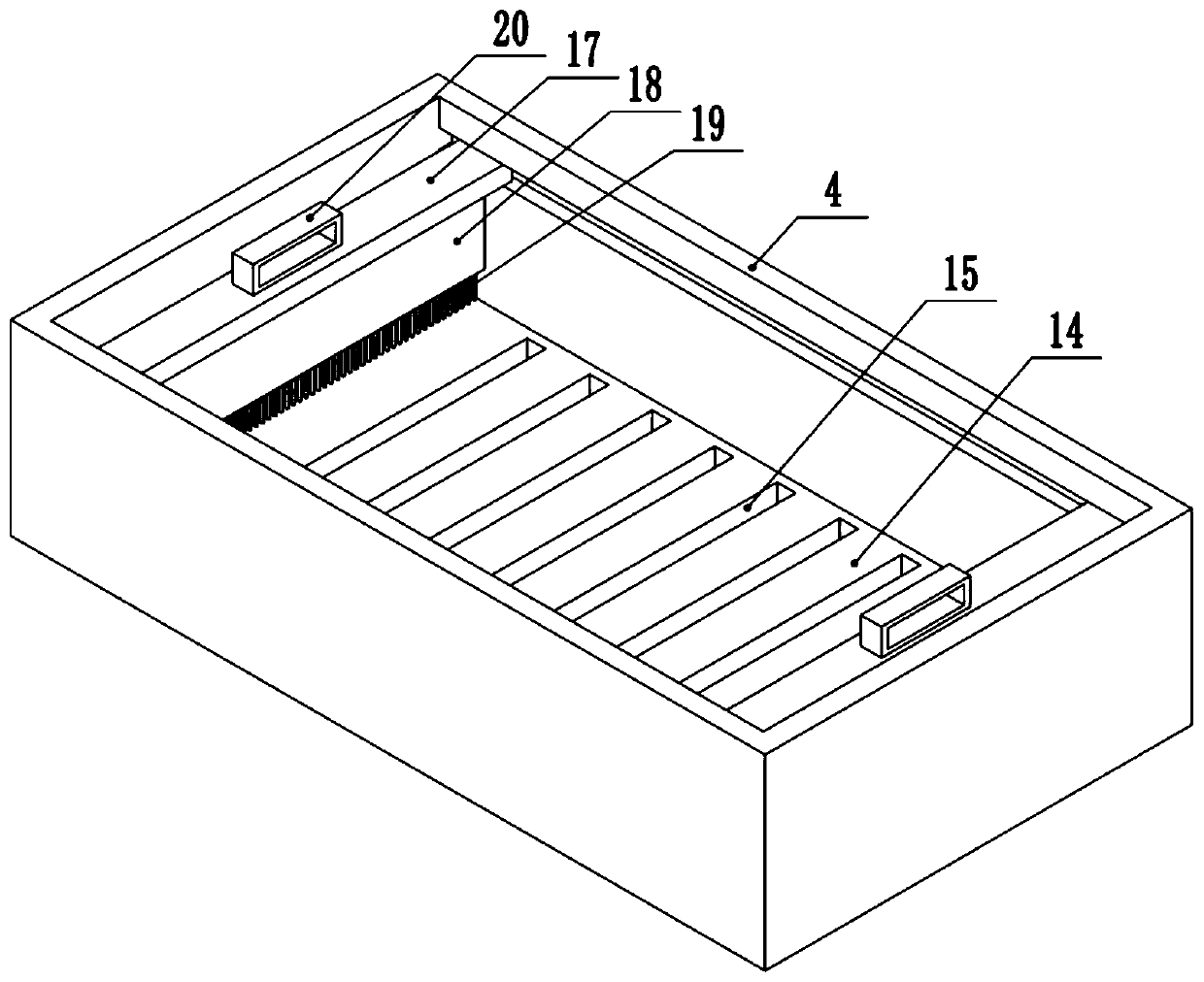 Magnetic adsorption separation device for metal powder waste residues