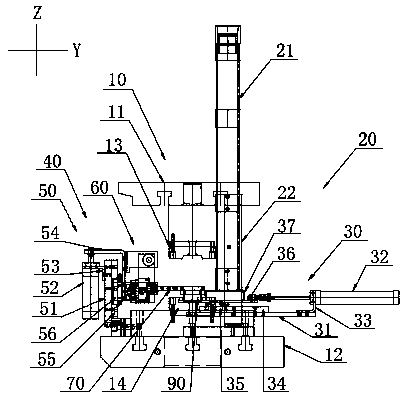 Automatic stamping device for automobile holder