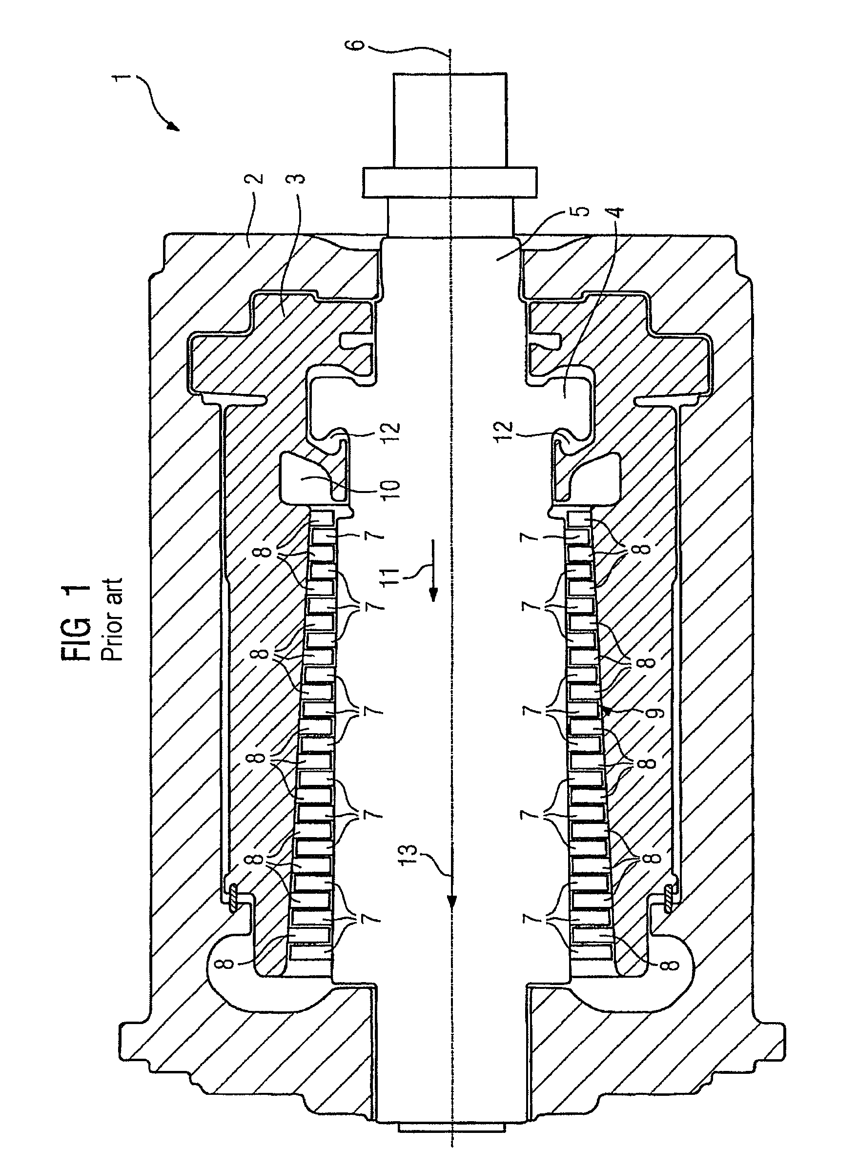 Steam turbine and method for operation of a steam turbine