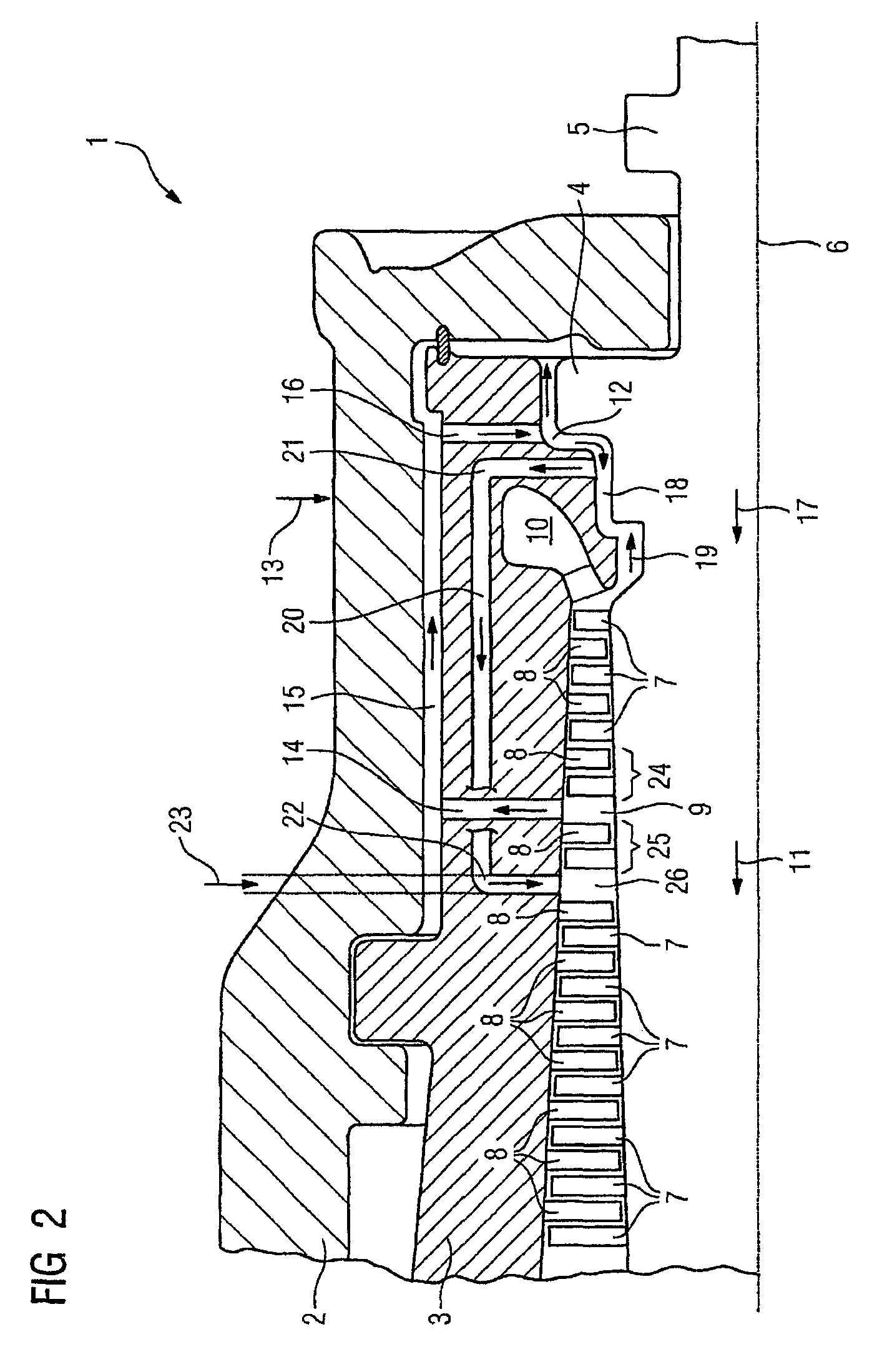 Steam turbine and method for operation of a steam turbine