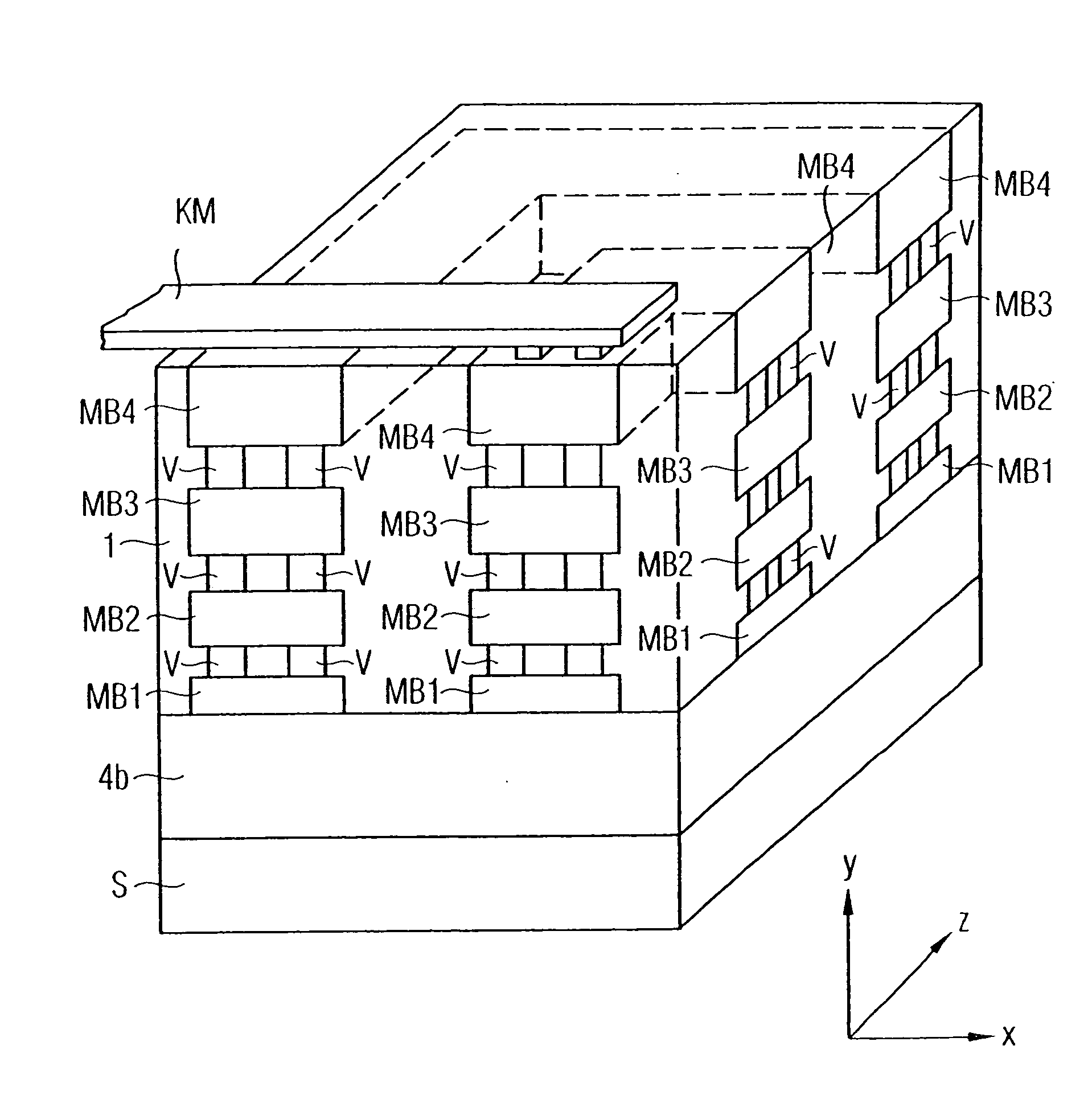 Electronic component having an integrated passive electronic component and associated production method