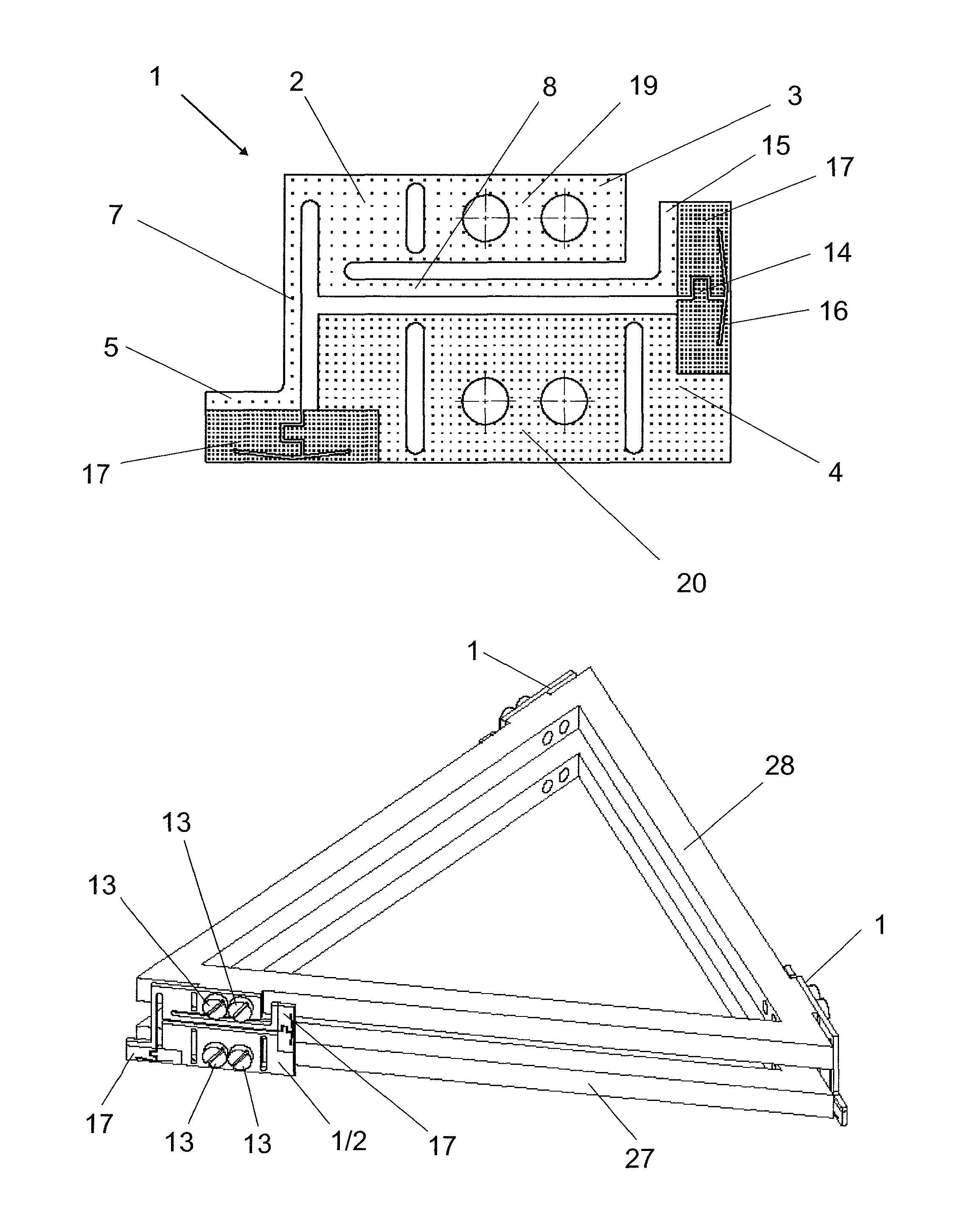 Force plate with spring elements