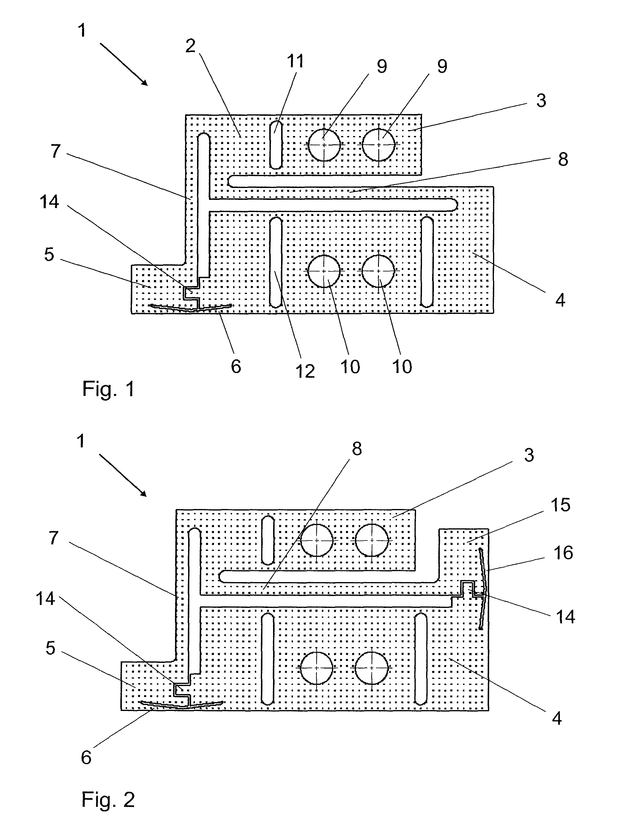 Force plate with spring elements