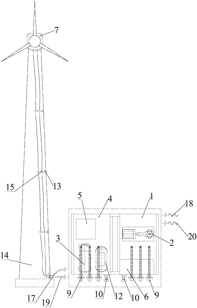 Efficient oil change device for wind power gear box