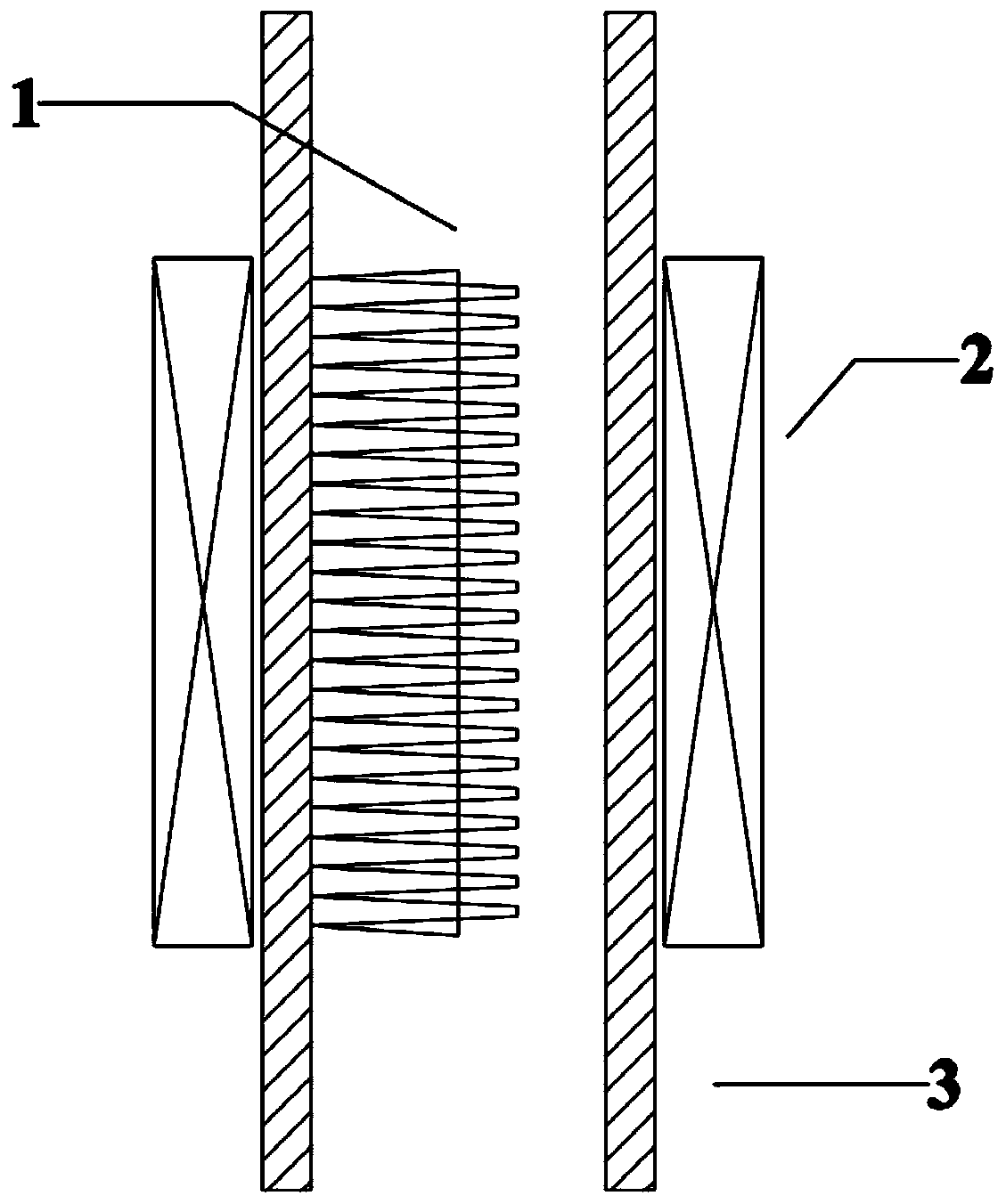 An internal heating electromagnetic induction airflow heating device in a glass pipeline