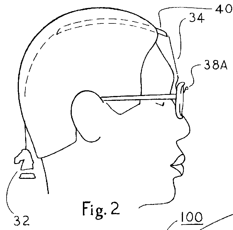 Counterpoised cranial support for eyewear