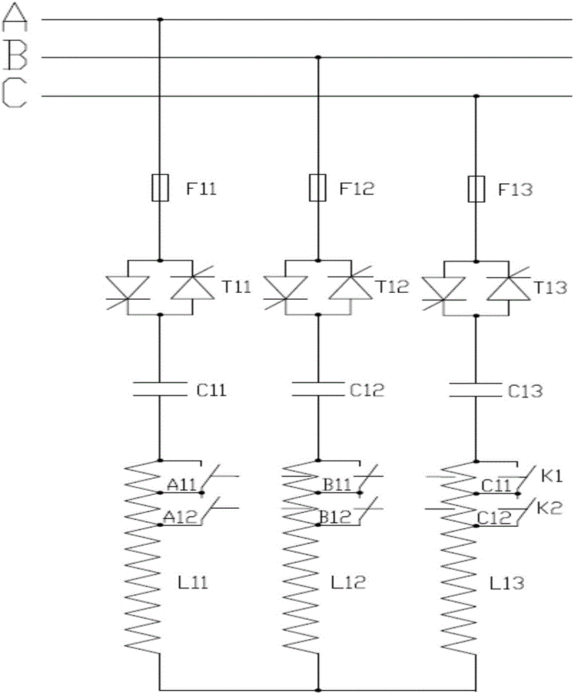 Harmonic management device for intermediate frequency furnace