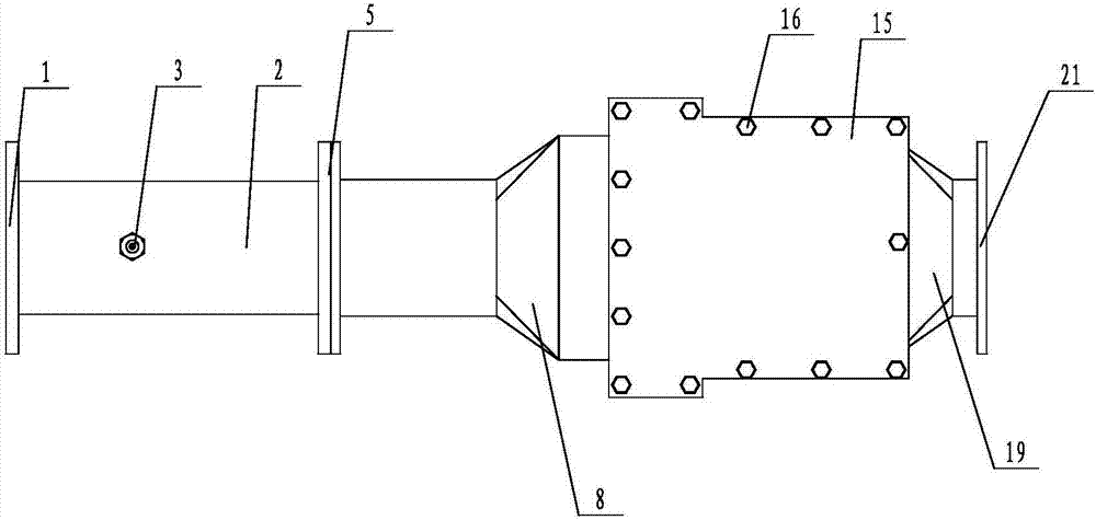 Horizontal box type maintainable exhaust gas after-treatment device for ship engine
