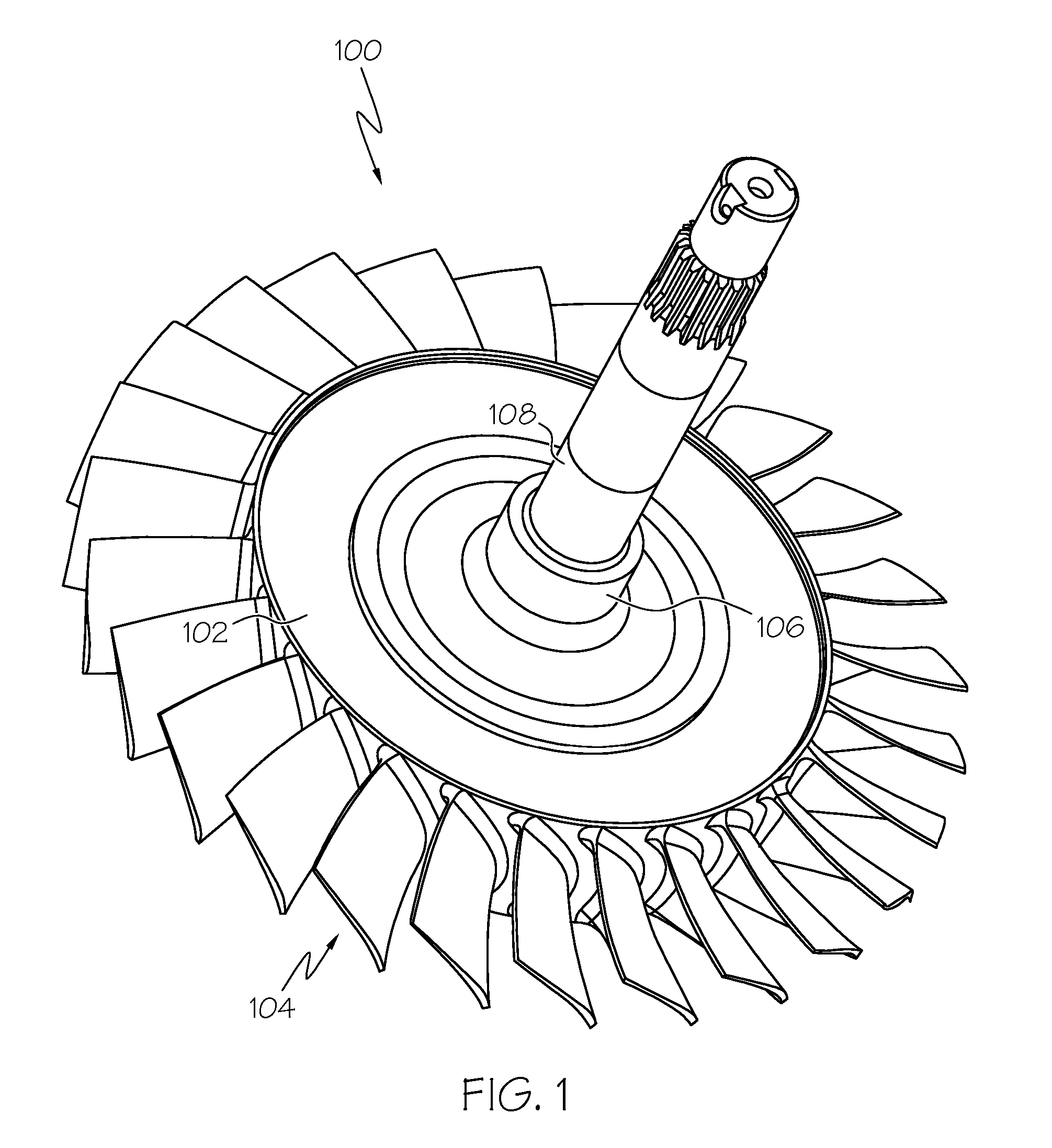 Frequency tailored thickness blade for a turbomachine wheel