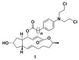 A kind of preparation method and application of 4-position splicing nitrogen mustard derivatives of brefeldin a