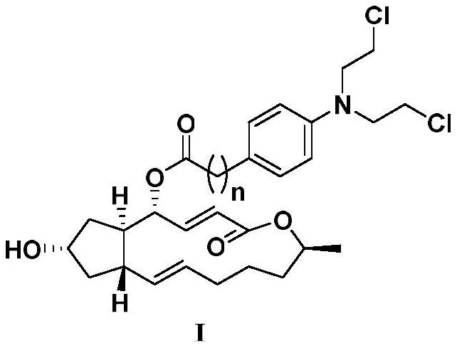 A kind of preparation method and application of 4-position splicing nitrogen mustard derivatives of brefeldin a
